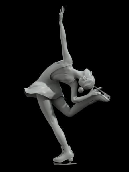 3d sport series -skating girl - (Sport Series)-skating  girl by VirtualWax